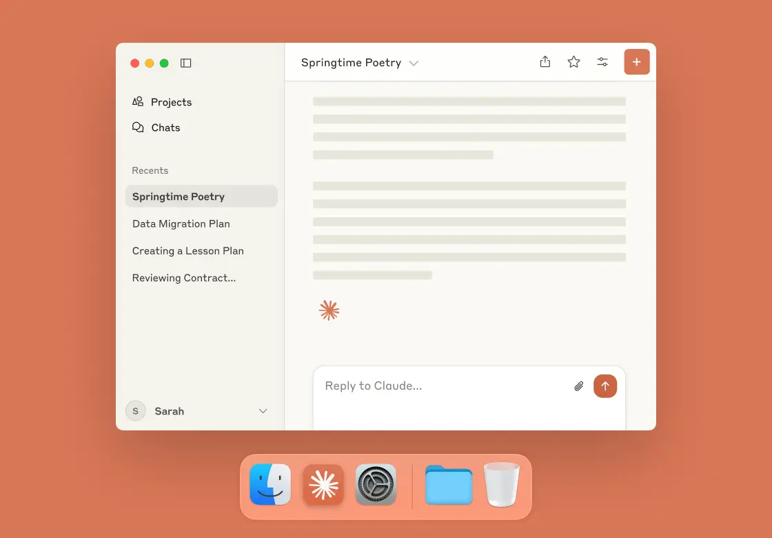 Claude Desktop UI